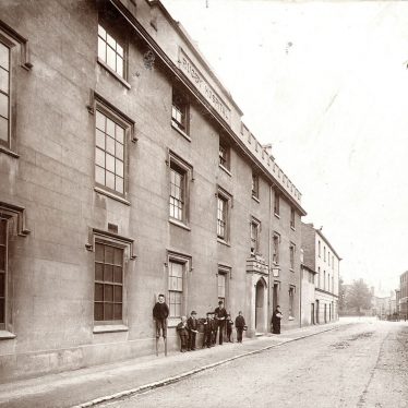 Originally this building was the Deaf and Dumb College and built 1843.  Between 1876 and 1884 it was the Hospital. It was demolished in 1892. |  IMAGE LOCATION: (Rugby Library)
