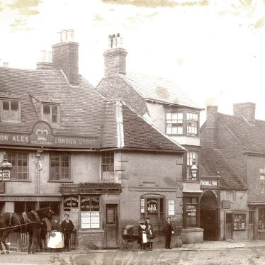 Rugby.  Market Place, Old Crown Inn