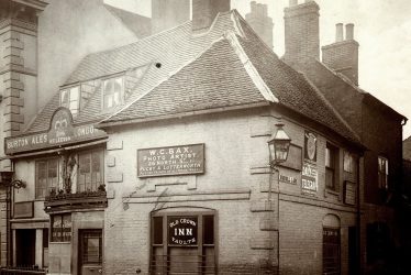 Rugby.  Market Place, Old Crown Inn