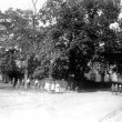 Monks Kirby.  Children in village street