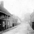 Monks Kirby.  Village street and thatched cottages