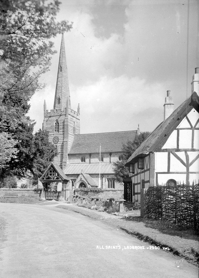 All Saints Church  Ladbroke.  1930s |  IMAGE LOCATION: (Warwickshire County Record Office)