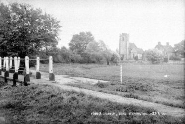 Long Itchington.  Ford and church
