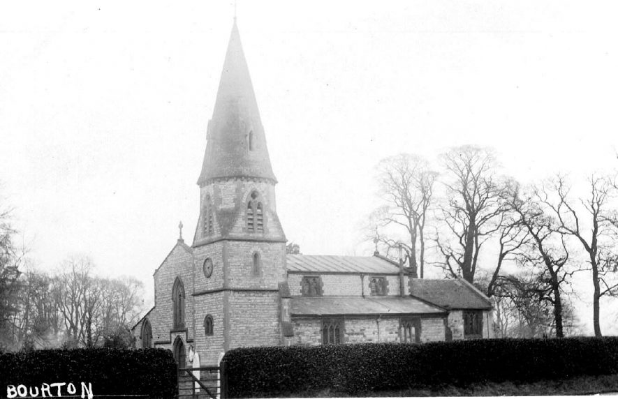 View of the church at Bourton on Dunsmore.  1910s |  IMAGE LOCATION: (Warwickshire County Record Office)