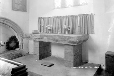 Napton on the Hill.  St Lawrence Church, altar