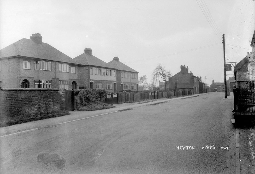 Street with semi-detached houses, Newton.  1935 |  IMAGE LOCATION: (Warwickshire County Record Office)