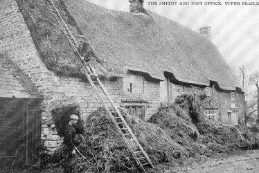 Brailes, Upper.  Thatching the Post Office