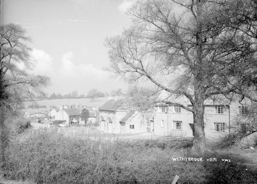 A view of semi-detached houses in Withybrook.  1950s |  IMAGE LOCATION: (Warwickshire County Record Office)