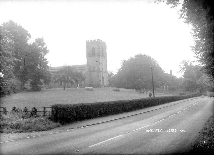 St John the Baptist church, Wolvey.  1960s |  IMAGE LOCATION: (Warwickshire County Record Office)