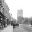 Alcester.  High Street and St Nicholas Church