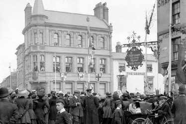 Stratford upon Avon.  High Street, celebration