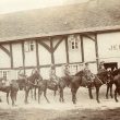 Wolston.  Yeomanry Cavalry outside Jensons