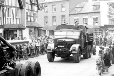 Alcester.  Military vehicle parade