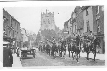 Alcester.  Soldiers on horseback