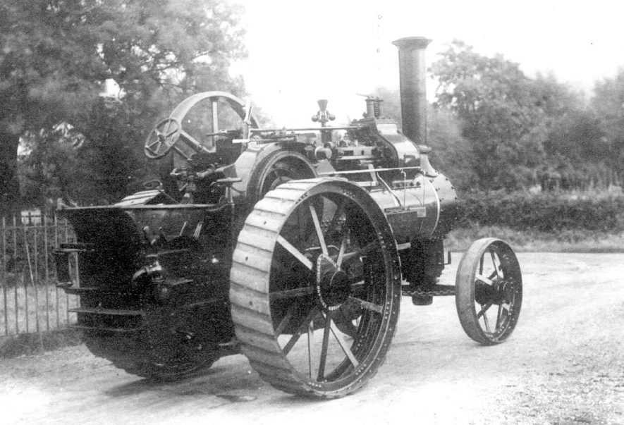 A Bomford and Evershed agricultural steam engine, Salford Priors.  1900s |  IMAGE LOCATION: (Warwickshire County Record Office)