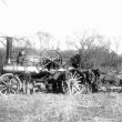 Salford Priors.  Agricultural steam engine and workers