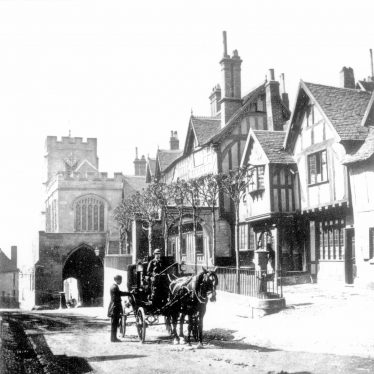 Warwick.  Lord Leycester Hospital and West Gate