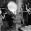 Salford Priors.  Casting a new church bell