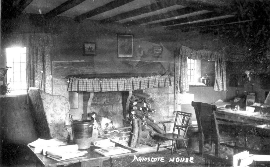 Armscote House showing the interior of the sitting room.  1950s |  IMAGE LOCATION: (Warwickshire County Record Office)