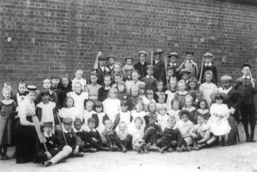 Ashorne.  A group of school children