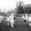 Ashorne.  Maypole dancing
