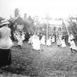 Ashorne.  Girls dancing around the Maypole