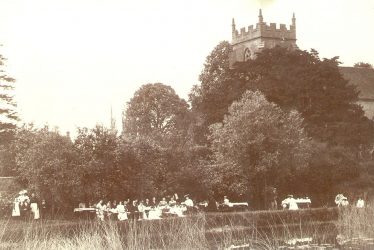 Ashow.  Tea party by the River Avon