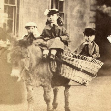 Cherington.  Children on a Shetland pony