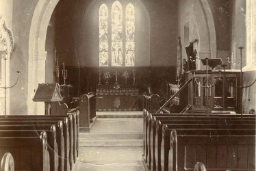 Cherington.  Interior of St John the Baptist Church