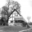 Hampton Lucy.  Timber framed thatched cottage