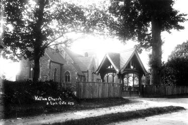 Hatton.  Church and lych gate