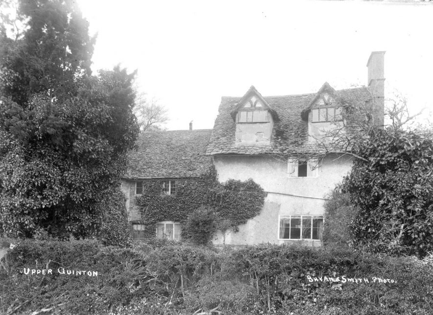 A rather derelict cottage in Upper Quinton.  1910s |  IMAGE LOCATION: (Warwickshire County Record Office)