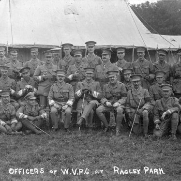 Ragley Park. Officers of W.V.R.C