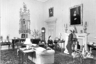Ragley Hall.  Interior of drawing room/saloon