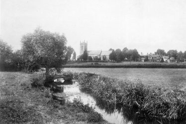 Salford Priors.  Church and vicarage