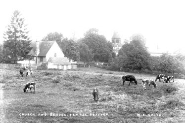Temple Grafton.  Church and school