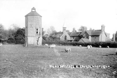 Wasperton.  Dovecote and church