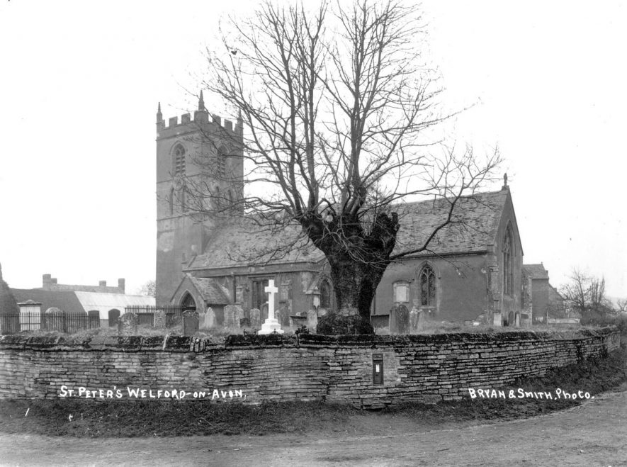 St Peter's church Welford on Avon.  1900s |  IMAGE LOCATION: (Warwickshire County Record Office)