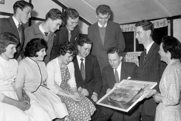 Offchurch.  Group viewing picture
