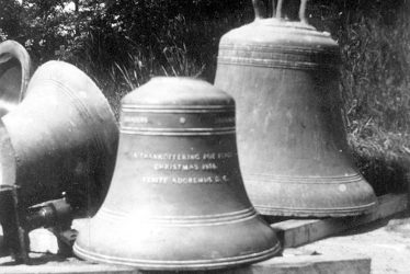 Alderminster.  Church bells awaiting repair