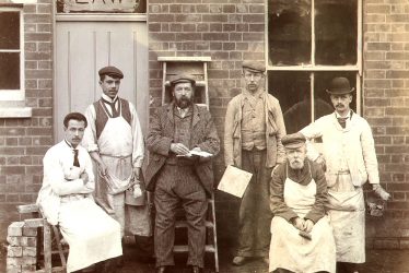 Rugby.  Arthur Law and his workmen