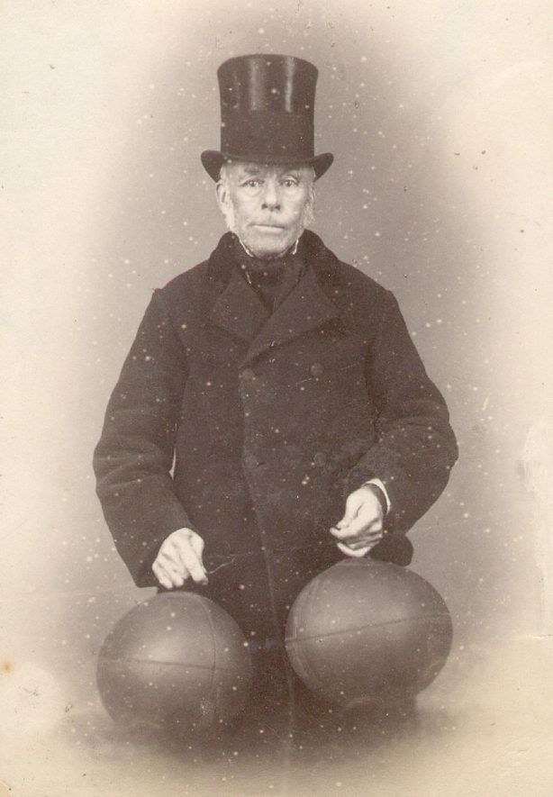 Richard Lindon was born on June 30th 1816. He was in business in Lawrence Sherriff Street, Rugby. He invented the India rubber football bladder. He died on June 10th 1887. A letter relating to Richard Lindon appeared in Country Life of June 26th 1950.  1880 |  IMAGE LOCATION: (Rugby Library) PEOPLE IN PHOTO: Lindon, Richard, Lindon as a surname