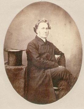 Portrait of John Moultrie who was born on December 31st 1799. He was Rector of Rugby from 1825 to 1874. During his incumbency Holy Trinity Church was built (consecrated 1874) and he wrote a long poem relating to the building of the church, called 