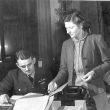 Rugby.  Group Captain Sir Frank Whittle & Miss Mary Phillips