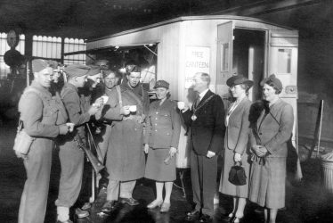 Rugby.  Railway Station, free canteen for the forces