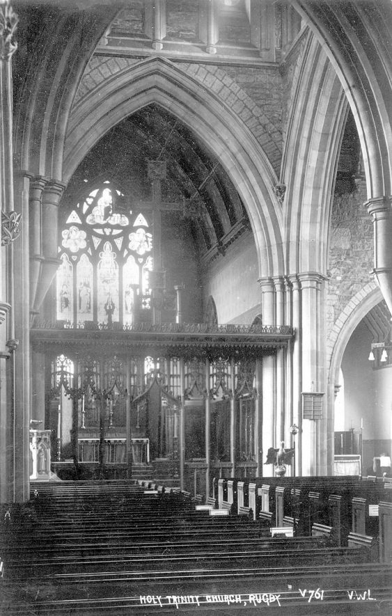 Interior of Holy Trinity Church, Rugby.  1930s |  IMAGE LOCATION: (Rugby Library)