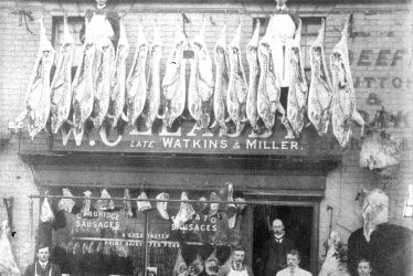 Rugby.  W. Cleasby's butchers shop