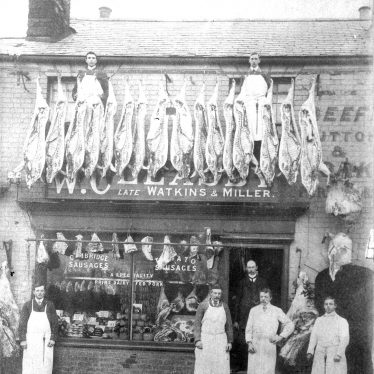 Rugby.  W. Cleasby's butchers shop