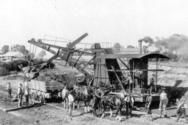 Rugby.  Building the Great Central Railway goods yard