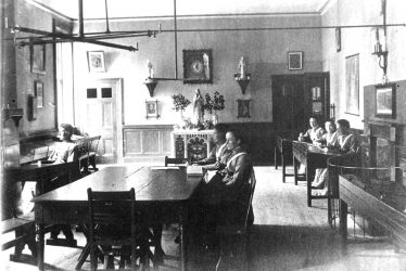 Princethorpe.  Interior of school
